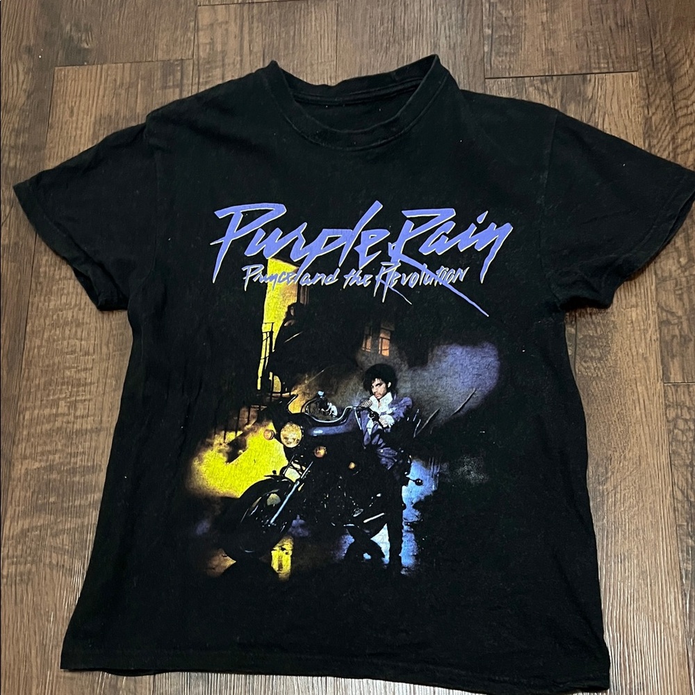 Black Purple Rain Graphic T-Shirt